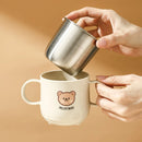 Axyaa Kids Stainless Steel Double Layer Water Cup with Handle