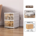 Axyaa Drop Front Shoe Storage Box Organizer Cabinet Rack