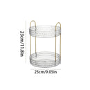 Axyaa Diamond Pattern 360° Rotating Organizer for Home Storage in Clear Transparent Design