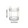 Axyaa 3 Tier Diamond Pattern Cosmetic Organizer Rotating Vanity Rack