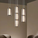 Axyaa Long Stripe Light Smoke Gray Pendant Lamp