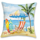 Axyaa Beach Life Pillow Covers for Sofa, Bedroom, Car - Pattern Cushion Cover