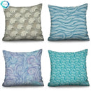Axyaa Geometric Wave Print Throw Pillow Cover - 45X45CM