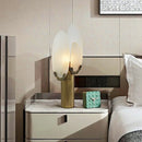 Axyaa Gold Glass Table Lamp for Living Room and Bedroom Lighting