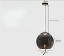 Axyaa Blue Glass LED Pendant Lamp for Coffee Shop & Bar Counter Chandelier