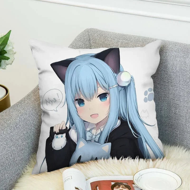 Axyaa Shizuku Anime Pillow Covers 45*45 Cushion Cover for Fall Decor