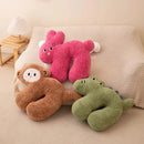 Axyaa Cartoon Animal Plush Cushion Irregular Shaped Throw Pillow