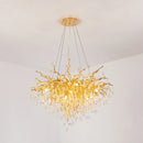 Axyaa Luxury Crystal Chandelier LED Lighting for Living Room Decoration