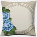 Pink Flower Pattern Cushion Cover by Axyaa - 45x45cm Decorative Pillowcase