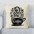 Axyaa Coffee Time Printed Sofa Cushion Cover Decorative Pillow Home Furnishings