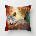 Axyaa Wildlife Wolf Decorative Pillow Sleeve for Home and Office Décor