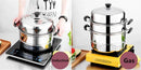 Axya Three-Layer Stainless Steel Steamer Pot for Universal Cooking