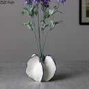 Axyaa Carambola Ceramic Vase: Decorative Porcelain Floral Arrangement for Living Room