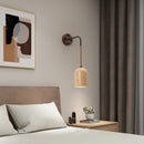 Axyaa Natural Stone LED Wall Lights Modern Bedroom Living Room Wood Sconce