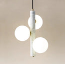 Axyaa Marble Glass Ball Pendant Light: Modern Designer Ceiling Decor for Living Room