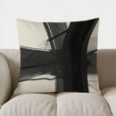 Axyaa Gray Lines Throw Pillow Cover for Sofa, Bedroom, Car - Abstract Decor Pattern