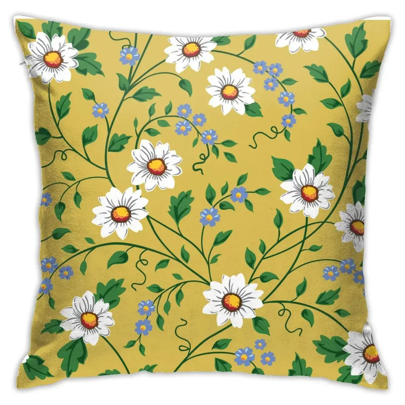 Axyaa Chrysanthemum Pattern Pillowcase for Home Garden Decoration