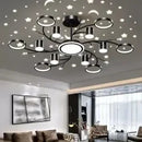 Axyaa Starry Sky Projection LED Chandelier for Modern Living Room Decor