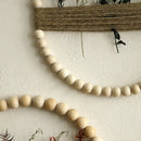 Axyaa Wooden Bead Hemp Rope Wall Hanging, Minimalist Homestay Bedroom Decor