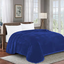 Navy Blue Fleece Plush Throw Blanket by Axyaa - Super Soft Cozy Flannel Blanket