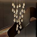 Axyaa Crystal Chandelier Pendant Light for Living Room Bedroom Ceiling, Luxury Indoor Lighting