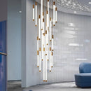 Axyaa Luxury Rotating LED Chandelier for High Ceiling Staircase