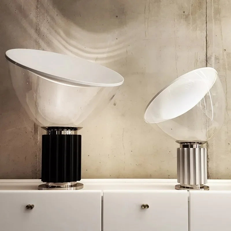 Axyaa Nordic Glass LED Desk Lamp for Bedroom and Living Room