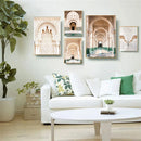 Morocco Mosque Door Canvas Print by Axyaa for Living Room Decor