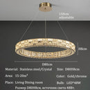 Axyaa Lux Crystal Chandeliers: Nordic Style LED Pendant Ceiling Lamps & Home Decor Lighting