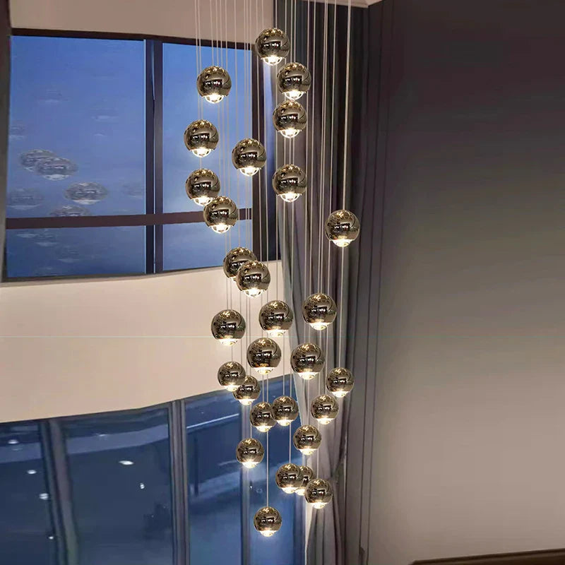 Axyaa Nordic Stair Chandelier, Living & Dining Room Pendant Lights & Ceiling Light, Indoor Lighting
