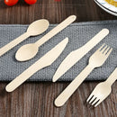 Axyaa Biodegradable Wooden Cutlery Set | 100 Disposable Utensils with Mini Spoons
