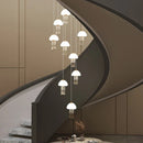 Axyaa Crystal Chandelier Stair Pendant Lamp for Modern Home Decoration