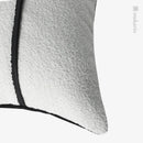 Axyaa Plush Stitching Pillow for Home, Bedroom, Sofa, Car - Black & White