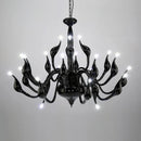 Axyaa Nordic Swan Chandelier: Minimalist White Light for Living Room, Bedroom, Kitchen, Art Decor