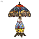 Axyaa Tiffany Table Lamp with LED Stained Glass Desk Lights