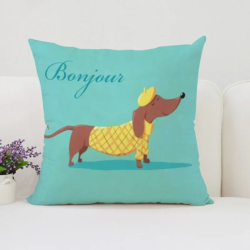 Pablo Picasso Wiener Dog Pillowcase for Modern Home Decor by Axyaa