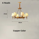 Axyaa Fabric Shade Iron Ceiling Chandelier for Bedroom Kitchen Living Room