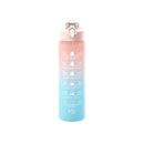 Axyaa Gradient Color Sports Water Bottle with Straw and Handle