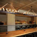 Axyaa Hemp Rope Chandelier: American Country Style Antique Black Wrought Iron Lighting