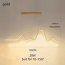 Axyaa Minimalist LED Wavy Chandelier for Kitchen Island & Bar Lighting