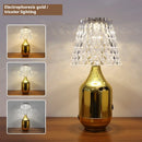 Axyaa Metal Base Acrylic Lampshade Table Lamp: Brightness Adjustable for Hospitality Settings
