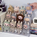 Axyaa Doll Storage Box: 3-Layer Transparent Organizer for Labubu Dolls & Plushies