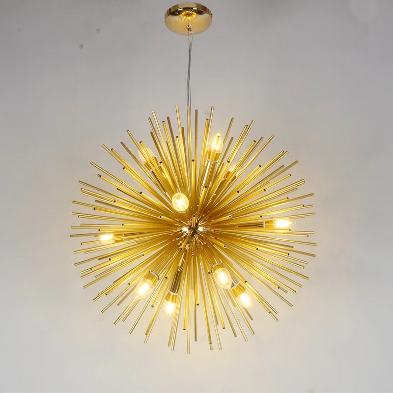 Golden Dandelion Ball Chandelier by Axyaa for Modern Nordic Style Rooms