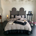 Axyaa Monet Jacquard Lace Craft Four-Piece Sheet Set