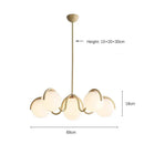 Axyaa French Cream Magic Bean Suspension Light Medieval Round Glass Lamp