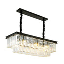 Axyaa Luxury Gold Black Iron Chandelier with Crystal Shades