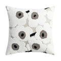 Axyaa Poppy Floral Embroidery Cushion Cover Blue Orange 45x45cm Home Decor for Living Room