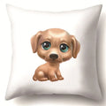 Axyaa Dog Puppy Print Pillow Cover Cushion - 45X45CM Home Decor