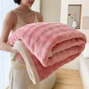 Axyaa Luxe Rabbit Velvet Double-sided Bubble Velvet Nap Blanket