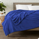 Navy Blue Fleece Plush Throw Blanket by Axyaa - Super Soft Cozy Flannel Blanket